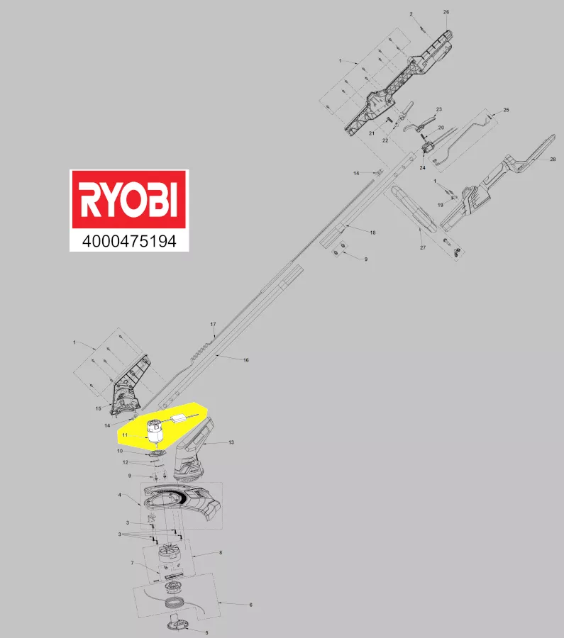 moteur Ryobi réf. 5131042704